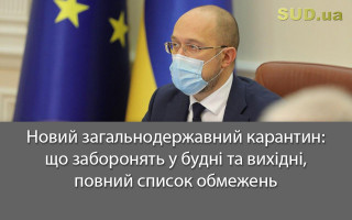 Новий загальнодержавний карантин: що заборонять у будні та вихідні, повний список обмежень