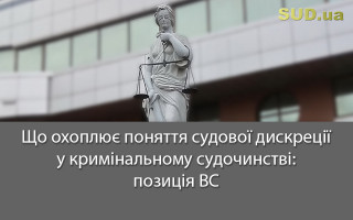 Що охоплює поняття судової дискреції у кримінальному судочинстві: позиція ВС
