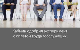 Кабмин одобрил эксперимент с оплатой труда госслужащих