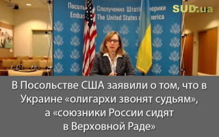 В Посольстве США заявили о том, что в Украине «олигархи звонят судьям», а «союзники России сидят в Верховной Раде»