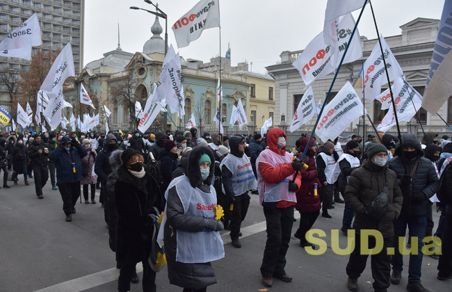 Как ФОПы протестовали под Радой против введения кассовых аппаратов, фото