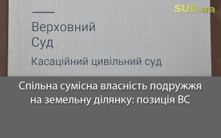 Спільна сумісна власність подружжя на земельну ділянку: позиція ВС