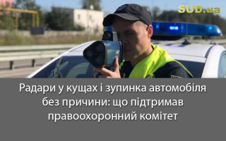 Радари у кущах і зупинка автомобіля без причини: що підтримав правоохоронний комітет
