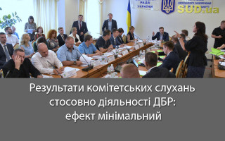 Результати комітетських слухань стосовно діяльності ДБР: ефект мінімальний