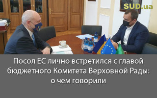 Посол ЕС лично встретился с главой бюджетного Комитета Верховной Рады: о чем говорили
