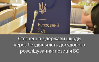 Стягнення з держави шкоди через бездіяльність досудового розслідування: позиція ВС