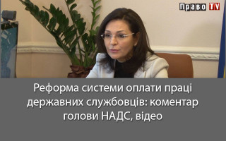 Реформа системи оплати праці державних службовців: коментар голови НАДС, відео