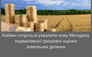 Кабмін готується ухвалити нову Методику нормативної грошової оцінки земельних ділянок