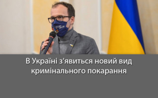 В Україні з’явиться новий вид кримінального покарання