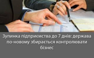 Зупинка підприємства до 7 днів: держава по-новому збирається контролювати бізнес