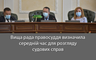 Вища рада правосуддя визначила середній час для розгляду судових справ