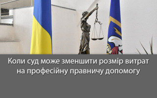 Коли суд може зменшити розмір витрат на професійну правничу допомогу