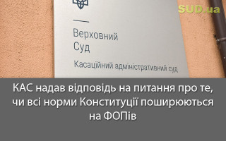 КАС надав відповідь на питання про те, чи всі норми Конституції поширюються на ФОПів