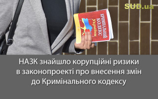НАЗК знайшло корупційні ризики в законопроекті про внесення змін до Кримінального кодексу