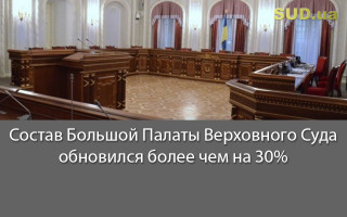 Состав Большой Палаты Верховного Суда обновился более чем на 30%