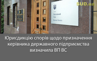 Юрисдикцію спорів щодо призначення керівника державного підприємства визначила ВП ВС