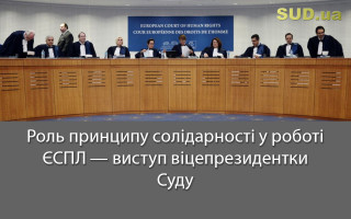 Роль принципу солідарності у роботі ЄСПЛ — виступ віцепрезидентки Суду