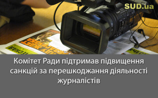 Комітет Ради підтримав підвищення санкцій за перешкоджання діяльності журналістів