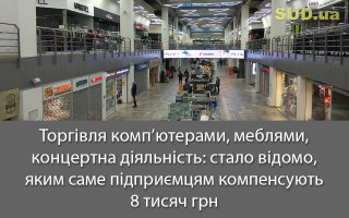 Торгівля комп’ютерами, меблями, концертна діяльність: стало відомо, яким саме підприємцям компенсують 8 тисяч грн