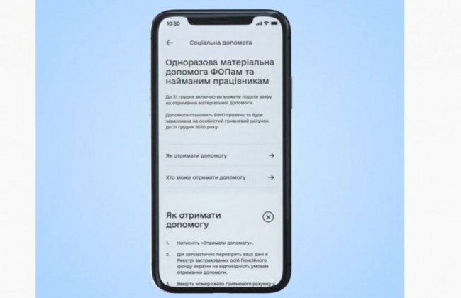 Подача заяви на одноразову карантинну допомогу ФОПам: як дізнатися про її статус