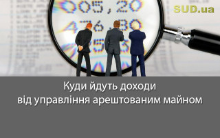 Куди йдуть доходи від управління арештованим майном