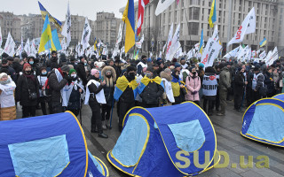 Протесты ФОПов: около 300 митингующих развернули полевую кухню на Майдане, фото