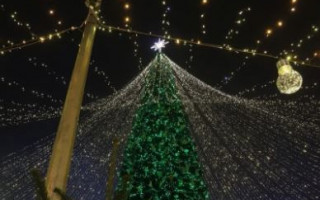 В Києві засвітили новорічну ялинку: як вона виглядає, фото