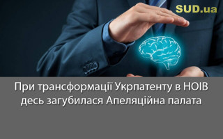 При трансформації Укрпатенту в НОІВ десь загубилася Апеляційна палата