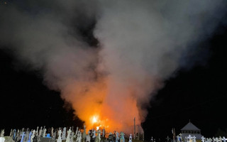 Во Львовской области на Рождество сгорела церковь: фото