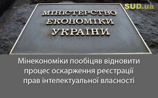 Мінекономіки пообіцяв відновити процес оскарження реєстрації прав інтелектуальної власності