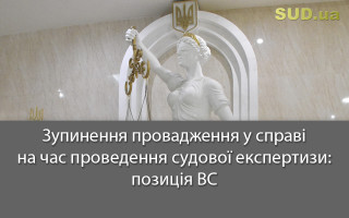 Зупинення провадження у справі на час проведення судової експертизи: позиція ВС