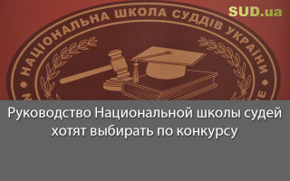 Руководство Национальной школы судей хотят выбирать по конкурсу
