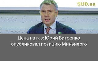 Цена на газ: Юрий Витренко опубликовал позицию Минэнерго