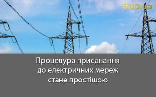 Процедура приєднання до електричних мереж стане простішою