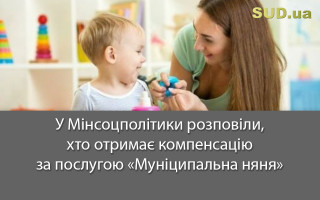 У Мінсоцполітики розповіли, хто отримає компенсацію за послугою «Муніципальна няня»