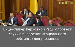 Вице-спикер Верховной Рады опроверг слухи о внедрении «социального рейтинга» для украинцев