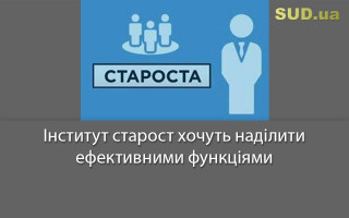 Інститут старост хочуть наділити ефективними функціями