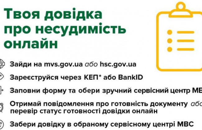 Як замовити довідку про несудимість онлайн: у МВС дали відповідь
