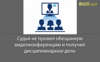 Судья не провел обещанную видеоконференцию и получил дисциплинарное дело