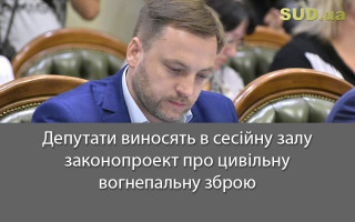 Депутати виносять в сесійну залу законопроект про цивільну вогнепальну зброю