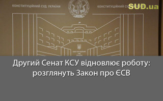 Другий Сенат КСУ відновлює роботу: розглянуть Закон про ЄСВ