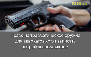 Право на травматическое оружие для адвокатов хотят записать в профильном законе