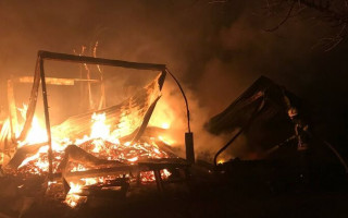 Мощный пожар под Одессой: на базе отдыха сгорели семь домов, фото