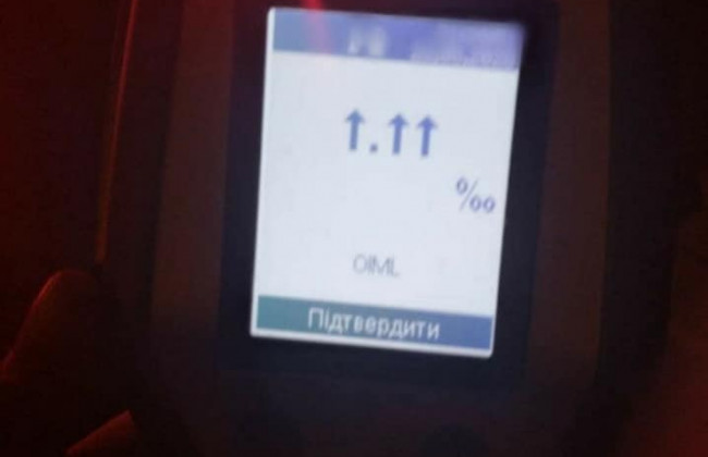 В Киеве патрульные обнаружили рекордно пьяного водителя: фото