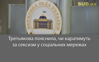 Третьякова пояснила, чи каратимуть за сексизм у соціальних мережах