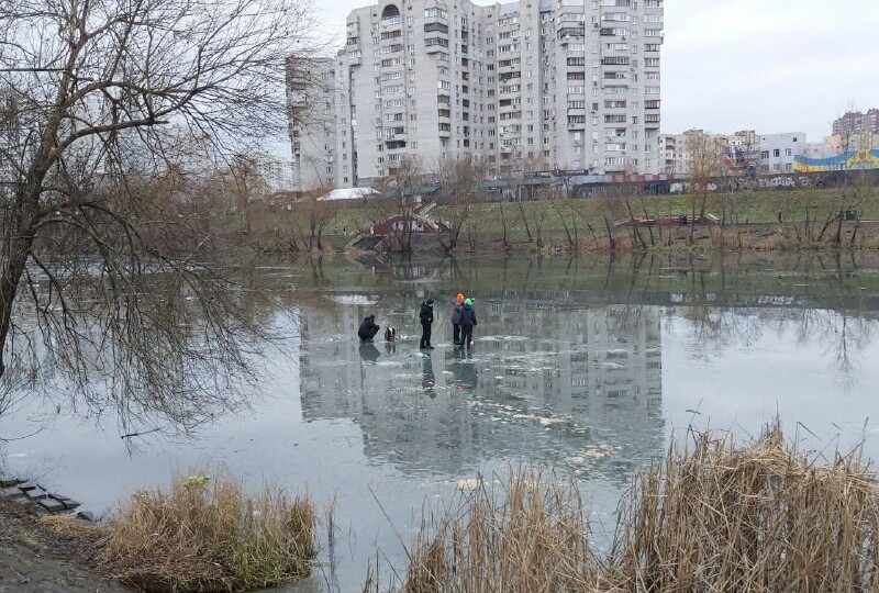 Спасатели сняли со льдины в Киеве 12-летнего мальчика