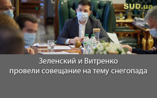 Зеленский и Витренко провели совещание на тему снегопада