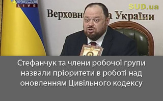 Стефанчук та члени робочої групи назвали пріоритети в роботі над оновленням Цивільного кодексу