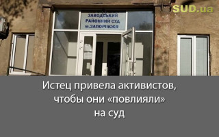 Истец привела активистов, чтобы они «повлияли» на суд