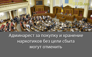 Админарест за покупку и хранение наркотиков без цели сбыта могут отменить
